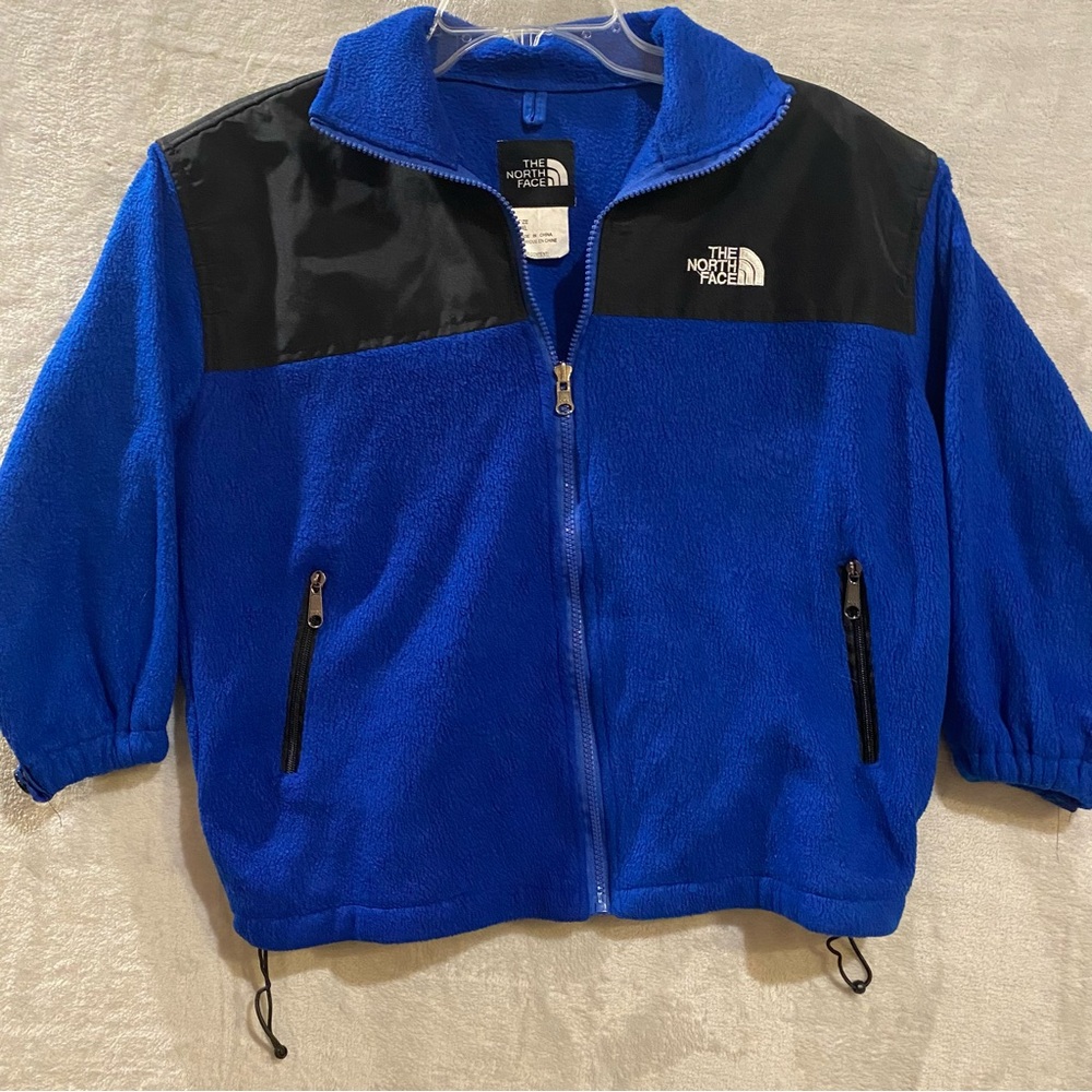The North Face Jacket Yourh XL Blue Black Full Zip Fleece